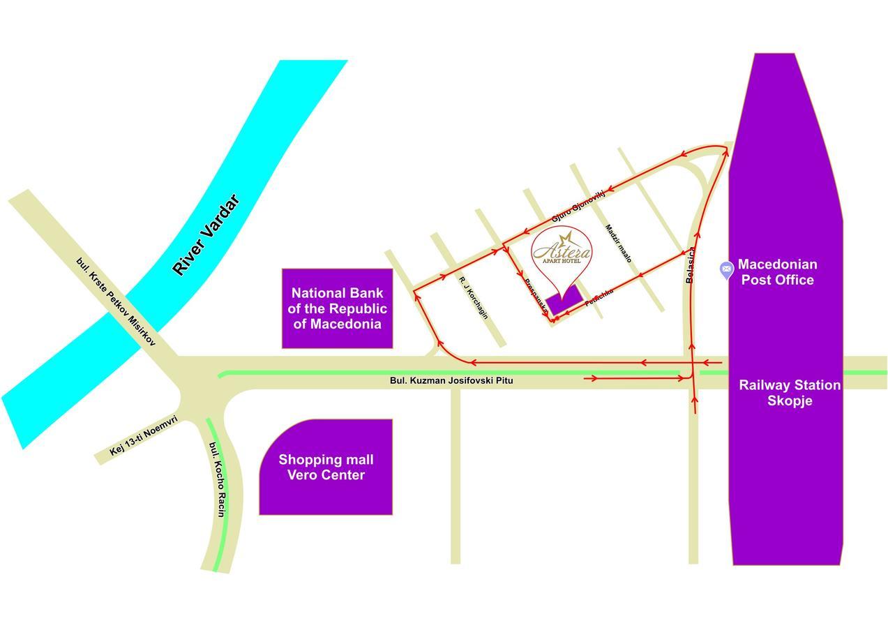 Astera Apart Hotel Skopje Ngoại thất bức ảnh